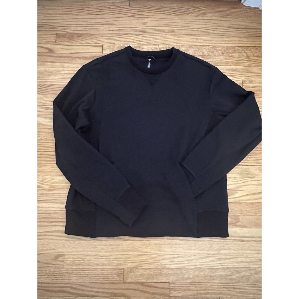 KUHL Women's Kozy Crew Sweatshirt Fleece Lined Size M Black Gorpcore Pockets